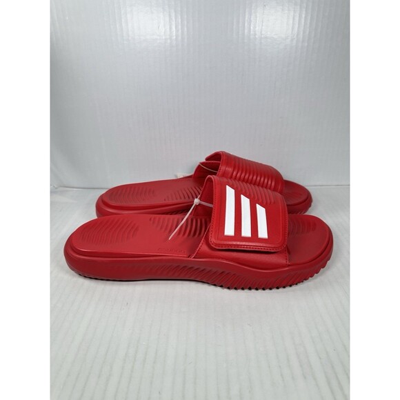 Size 12 Adidas Alphabounce Slide 2 Mens Red Slip On Sandals IE6422 Comfort NEW - Picture 1 of 7